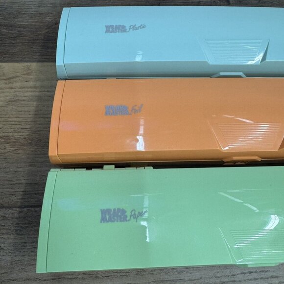 LOT Of 3 Wrap Master Plastic Wax Paper And Foil Dispenser Holder Pastel Colors - Picture 5 of 7